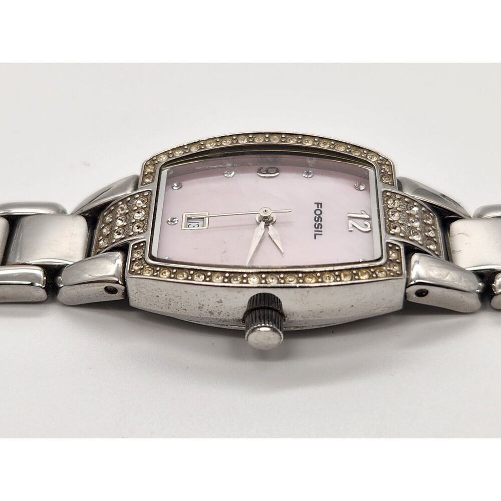 New Battery Fossil F2 Silver Tone Womens Watch ES-1404 - Picture 2 of 6